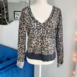 Lucky Brand Leopard Print hoodie
